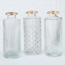 3-tlg. Vasen Set Adore  klar/gold H13cm &amp;Oslash; 5cm