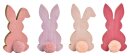 4er Set Osterhasen rosa pink aus Holz