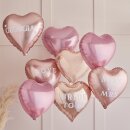 9-tlg. Set Luftballon Herz personalisierbar