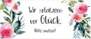 Aufkleber Seifenblasen Wir platzen vor Gl&uuml;ck 60 Stk.