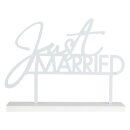 Aufsteller Just Married wei&szlig;