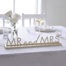 Aufsteller MR &amp; MRS gold