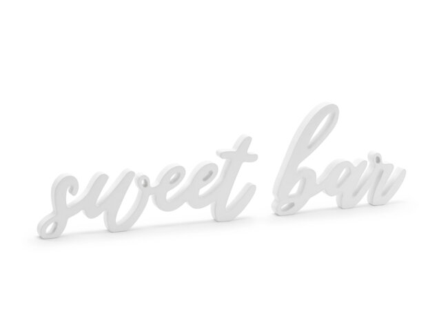 Aufsteller sweet bar weiss