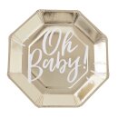Babyparty Teller OH BABY 8 Stk.