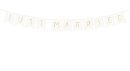 Banner JUST MARRIED weiss