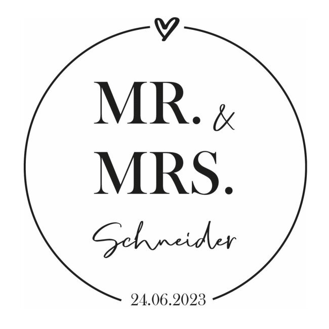 Bierdeckel MR &amp; MRS personalisiert 50 Stk.
