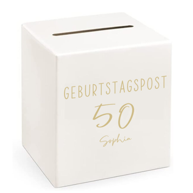 Briefbox Geburtstagspost 50 personalisiert