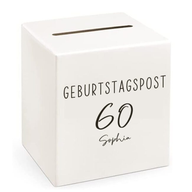 Briefbox Geburtstagspost 60 personalisiert