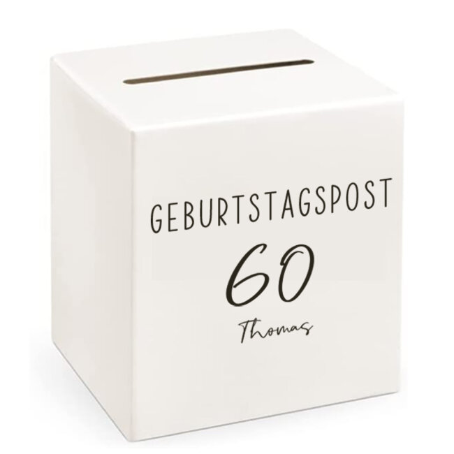 Briefbox Geburtstagspost 60 personalisiert