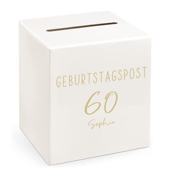 Briefbox Geburtstagspost 60 personalisiert