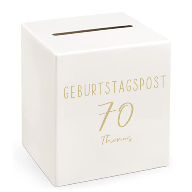 Briefbox Geburtstagspost 70 personalisiert