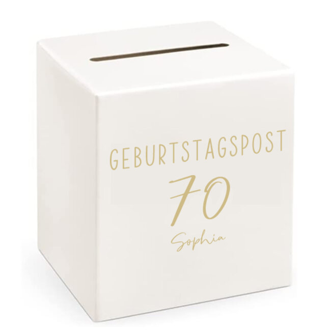 Briefbox Geburtstagspost 70 personalisiert