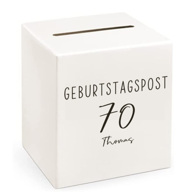 Briefbox Geburtstagspost 70 personalisiert