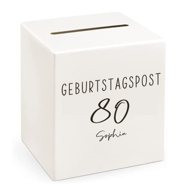 Briefbox Geburtstagspost 80 personalisiert
