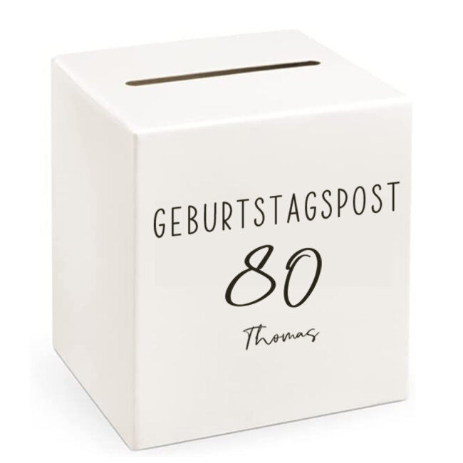 Briefbox Geburtstagspost 80 personalisiert