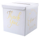 Briefbox JUST MARRIED weiss-gold