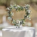 Cake Topper Herz Eukalyptus