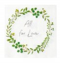 Cocktailservietten &quot;All for Love&quot; Botanical...