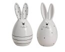 Deko Osterhase Set 2-tlg. schwarz-weiss