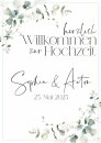 Eukalyptus Hochzeitsposter DIN A2 hoch