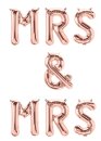 Folienballon MRS &amp; MRS ros&eacute;gold