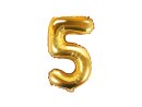 Folienballon ZAHL 5 Gold  86cm