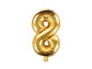 Folienballon ZAHL 8 Gold 86cm