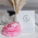 Gastgeschenk Blumensamen Flachbeutel wei&szlig;,...