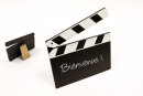 Gastgeschenk Namenskarte Filmklappe