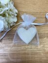 Gastgeschenk Schafmilchseife Herz off-white10 Sets