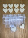 Gastgeschenk Schafmilchseife Herz off-white10 Sets