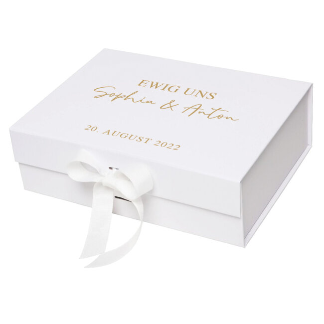 Geschenkbox weiss personalisiert