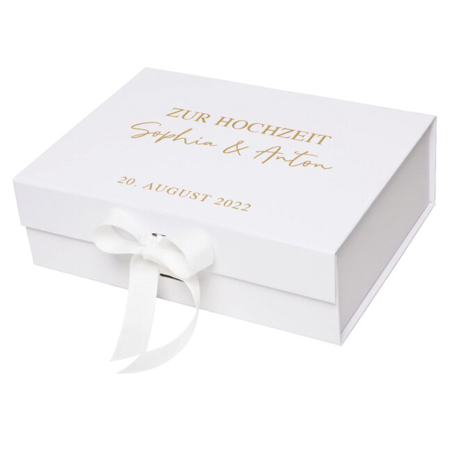 Geschenkbox weiss personalisiert
