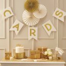 Glitzergirlande CARDS in Creme &amp; Gold