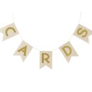 Glitzergirlande CARDS in Creme &amp; Gold
