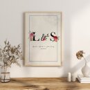 Hochzeitsposter Hand in Hand personalisiert