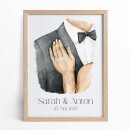 Hochzeitsposter personalisiert &quot;Hochzeitspaar&quot;