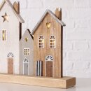 Holzhaus Stern mit LED Beleuchtung 28 cm