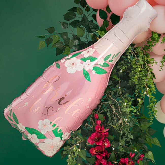 JGA Folienballon Champagnerflasche - Bride to be