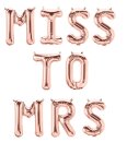 JGA Folienballon MISS TO MRS ros&eacute;gold