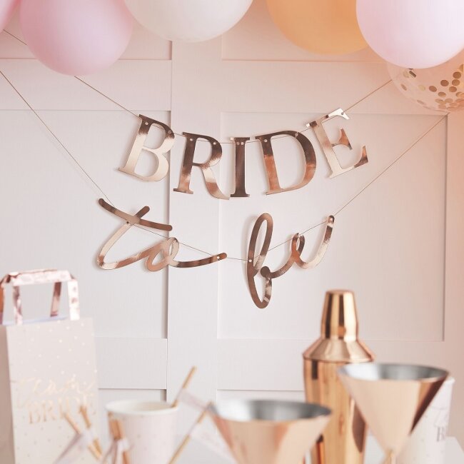JGA Girlande Bride to be rosegold