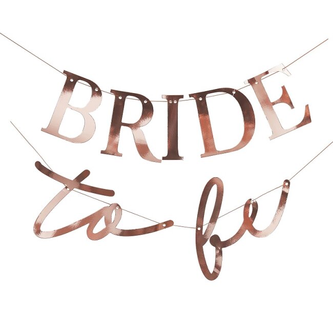 JGA Girlande Bride to be rosegold