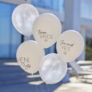 JGA Luftballon Set &quot;Team Bride&quot; 5 Stk. nude