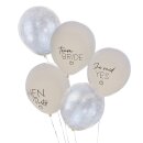 JGA Luftballon Set &quot;Team Bride&quot; 5 Stk. nude