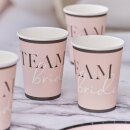 JGA Pappbecher Team Bride rosa 8 Stk.