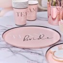JGA Pappteller Team Bride rosa 8 Stk.