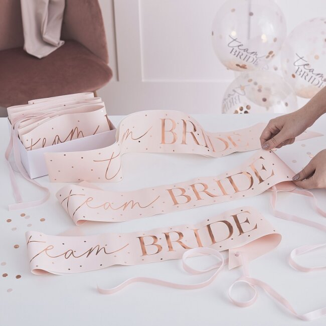 JGA Sch&auml;rpen Set Team Bride rosegold