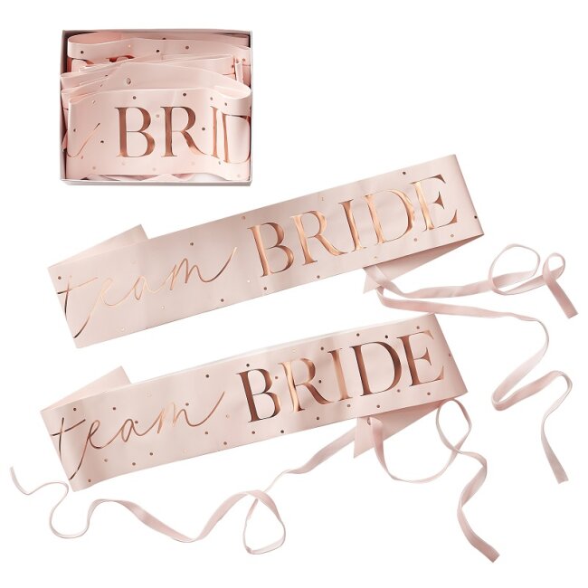 JGA Sch&auml;rpen Set Team Bride rosegold