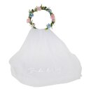 JGA Schleier Boho &quot;bride to be&quot; mit Blumenkranz