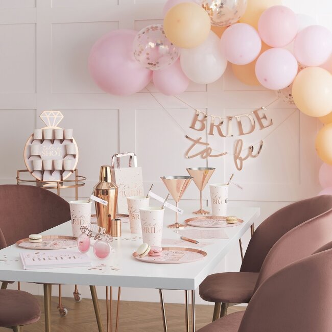 JGA Servietten Team Bride rosegold